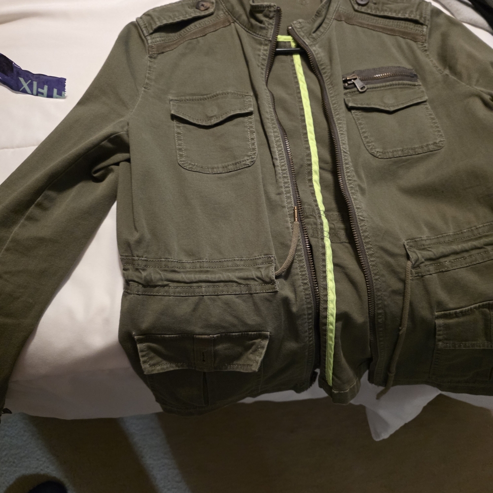 Express Khaki Utility Jacket - image 1